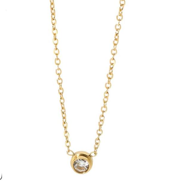 Cubic Chic Gold Necklace