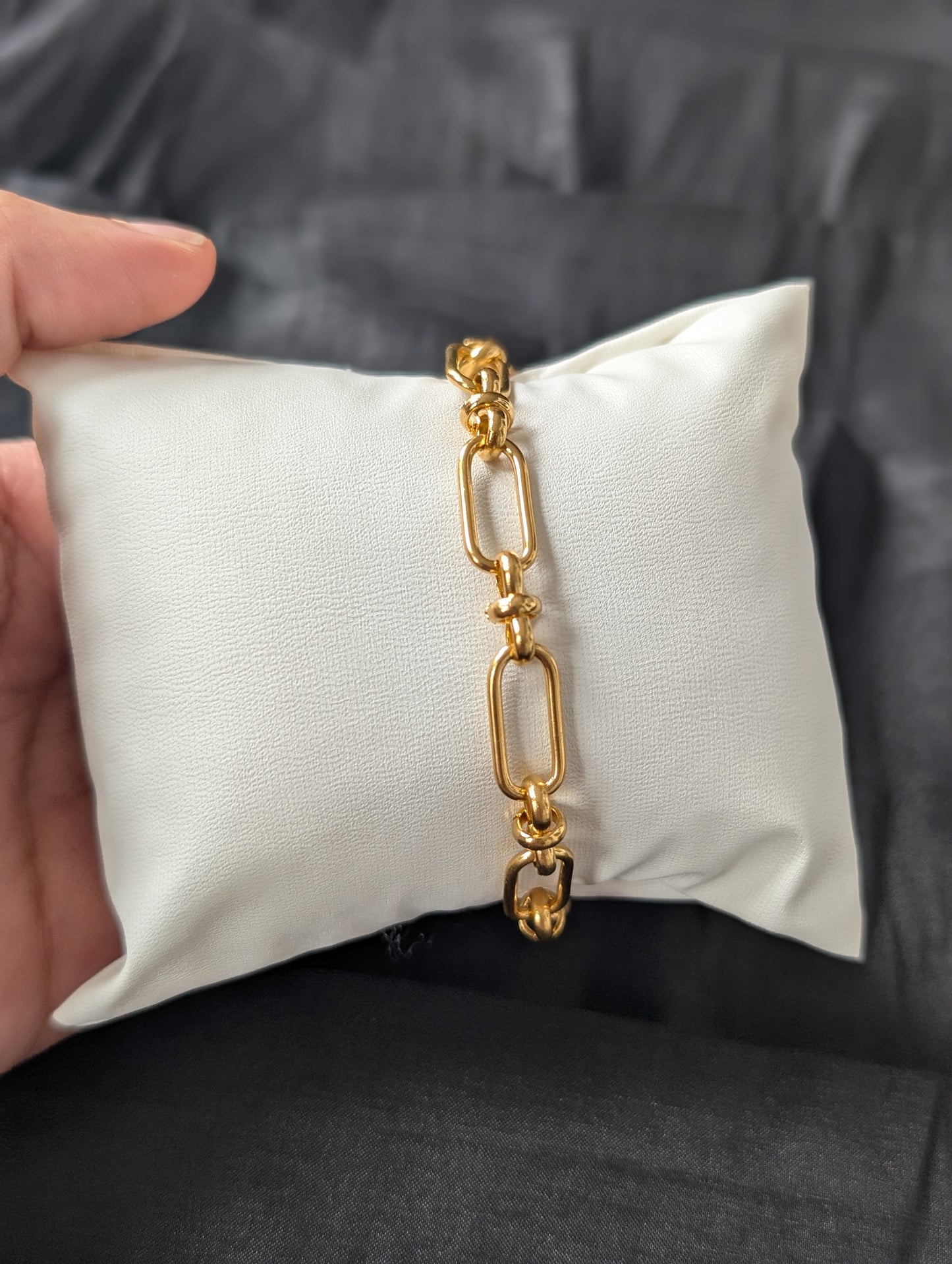 Gold link bracelet