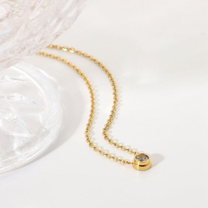 Cubic Chic Gold Necklace