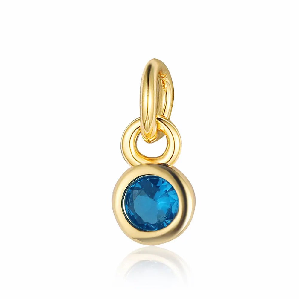 Round Birthstones in Gold