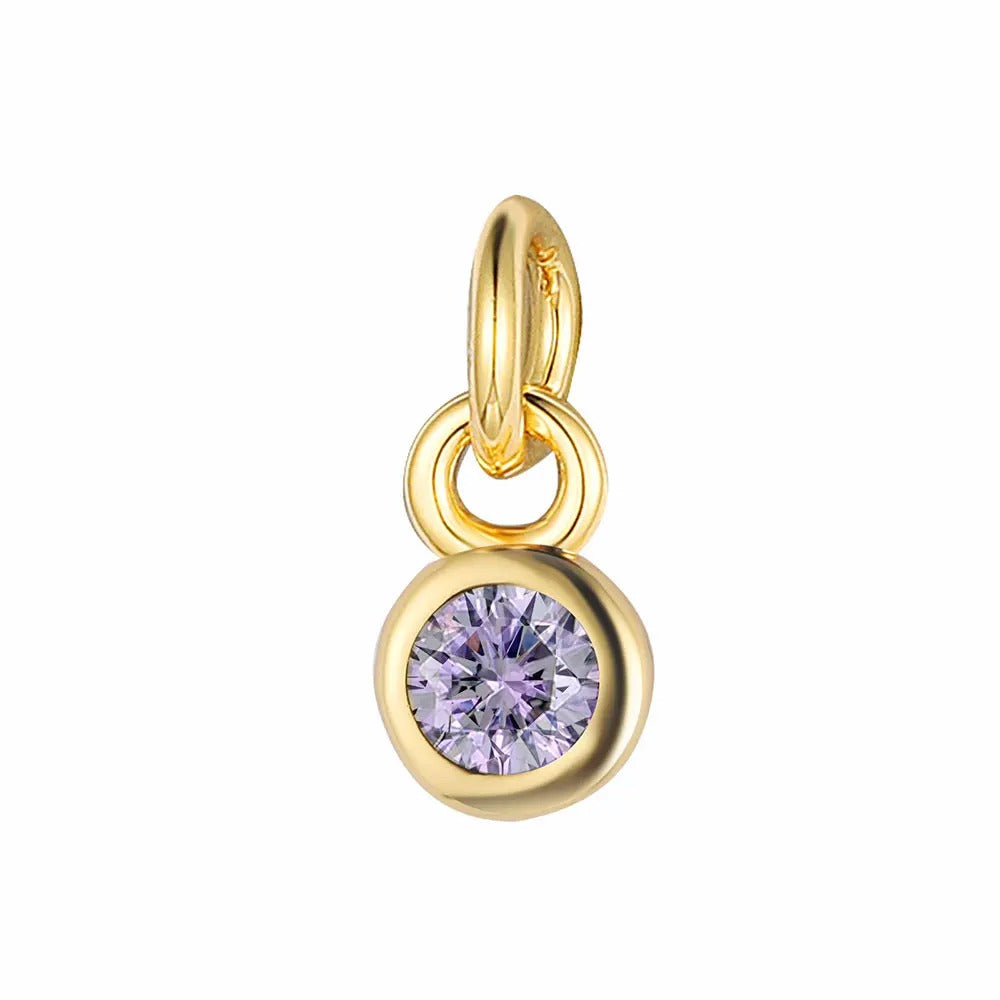 Round Birthstones in Gold