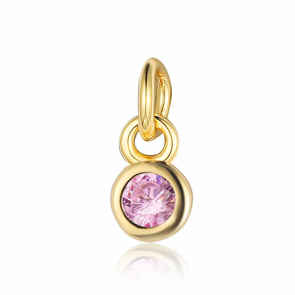 Round Birthstones in Gold