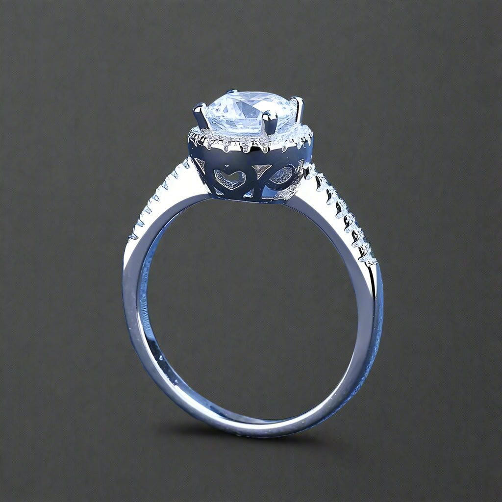 1 CT Moissanite Silver Ring